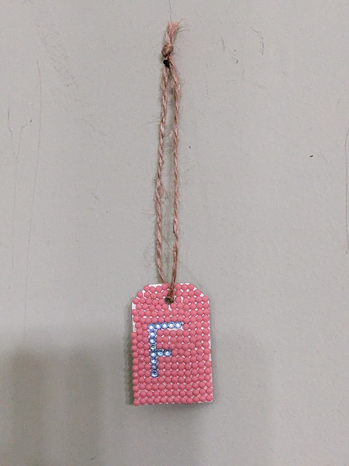 Small Initial Gift Tags Rhinestone Letters