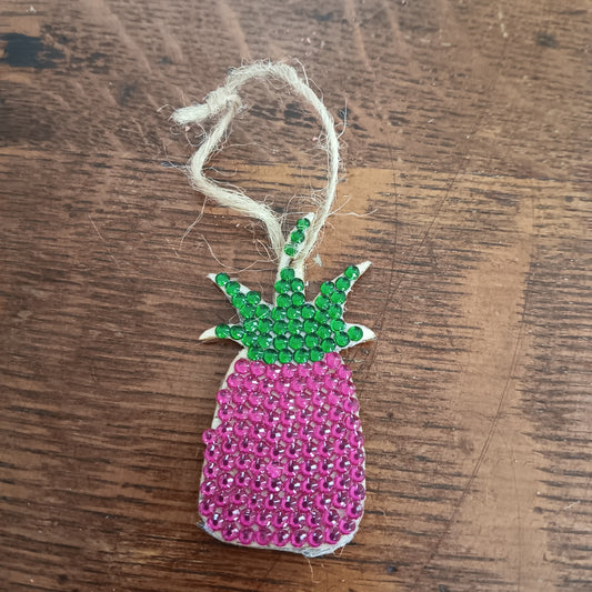 Pink Pineapple Ornament