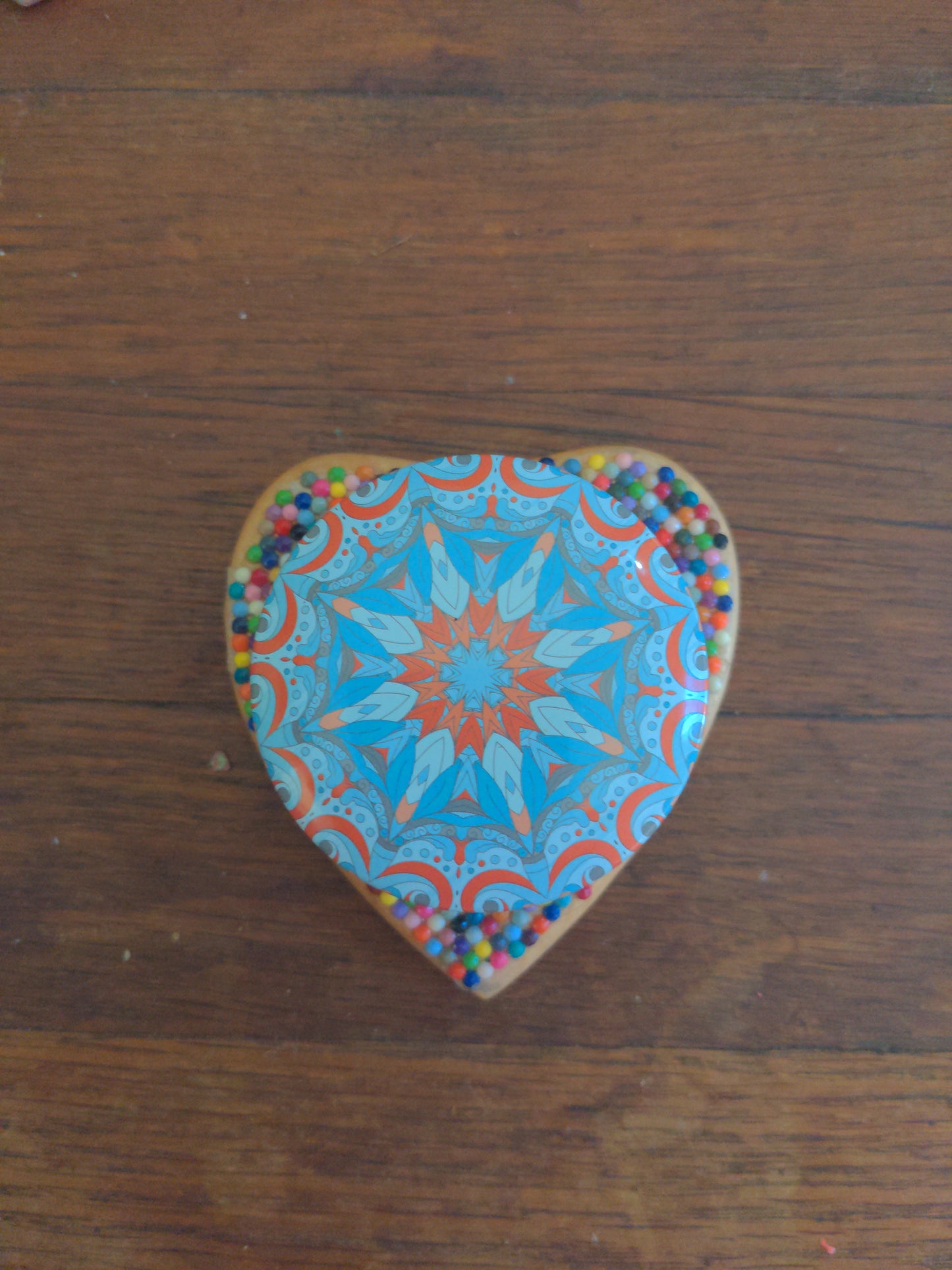 Votive Candle with Heart-shaped Coaster