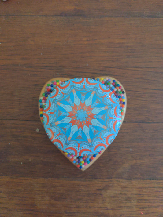 Votive Candle with Heart-shaped Coaster