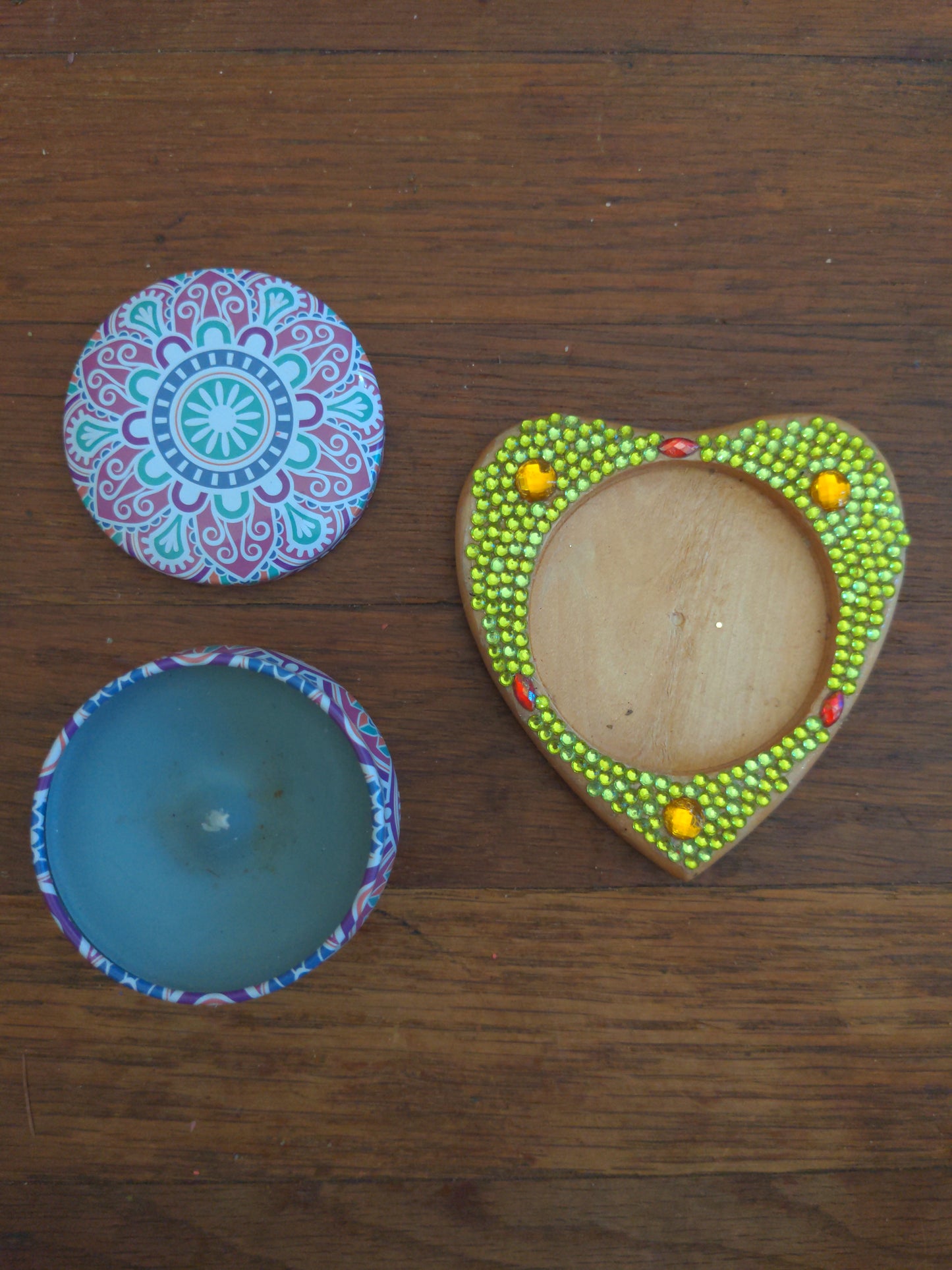 Votive Candle with Heart-shaped Coaster