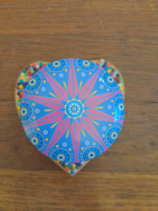 Votive Candle with Heart-shaped Coaster