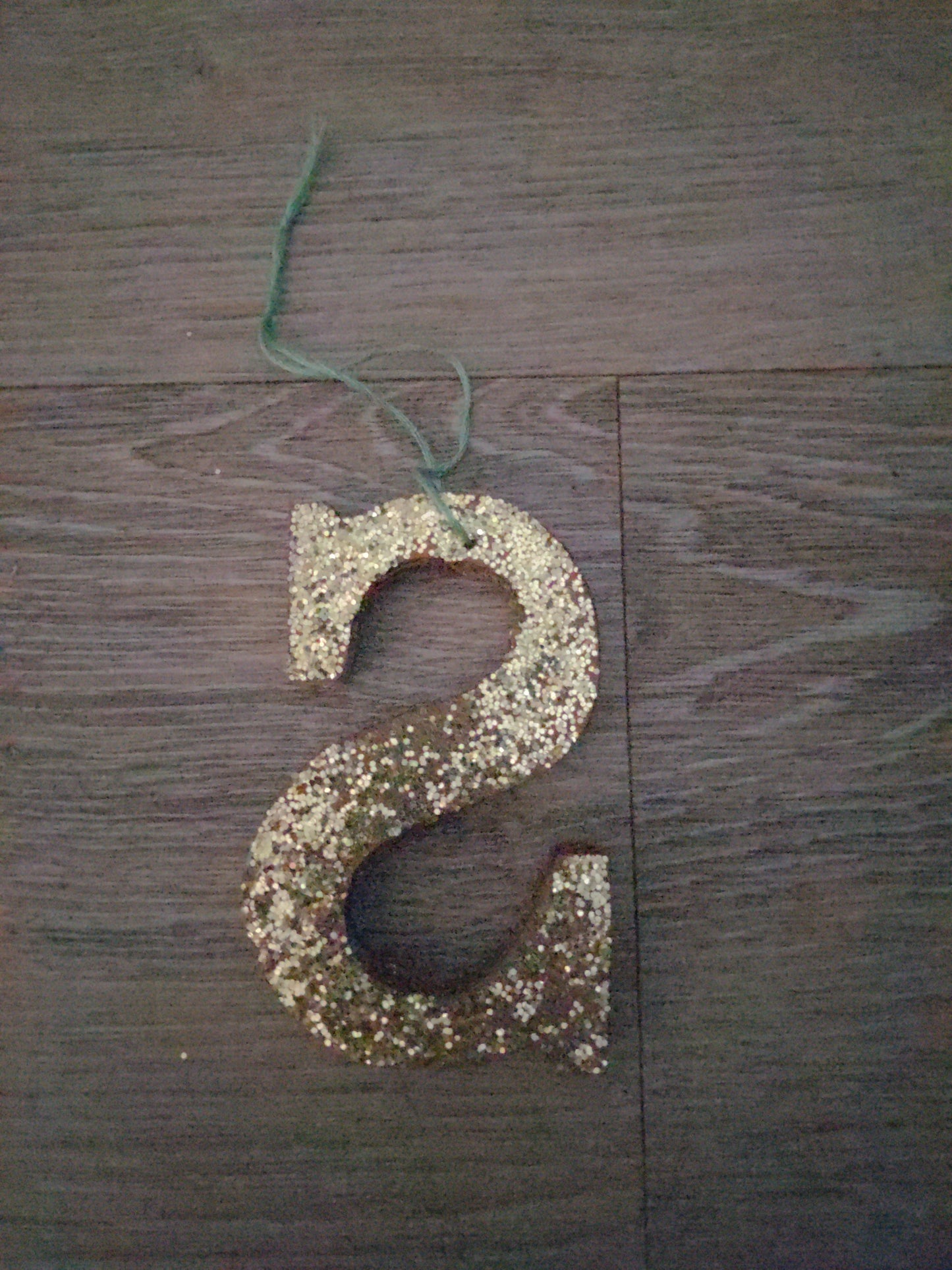 4 Inch Gold Glitter Letter S