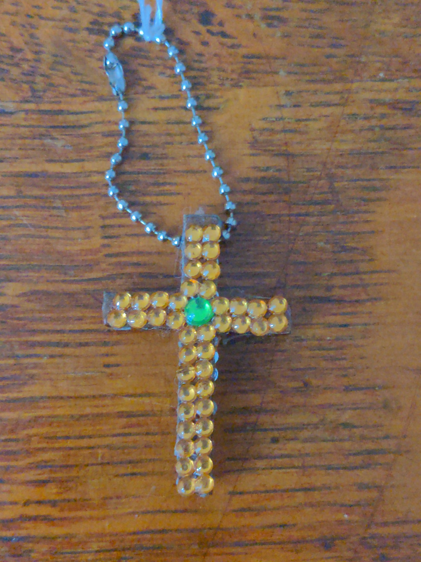 Wood Cross Keychain