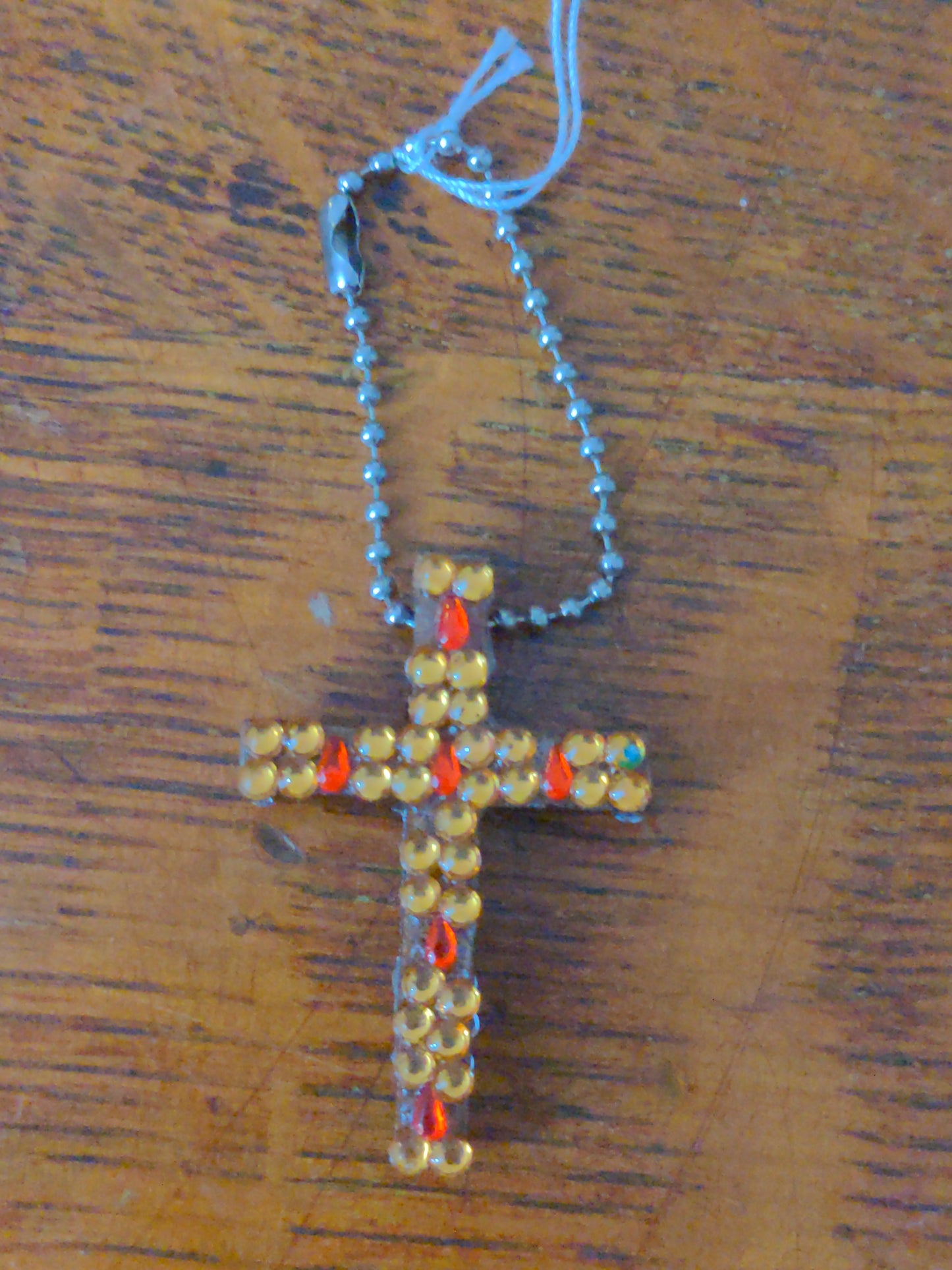 Wood Cross Keychain