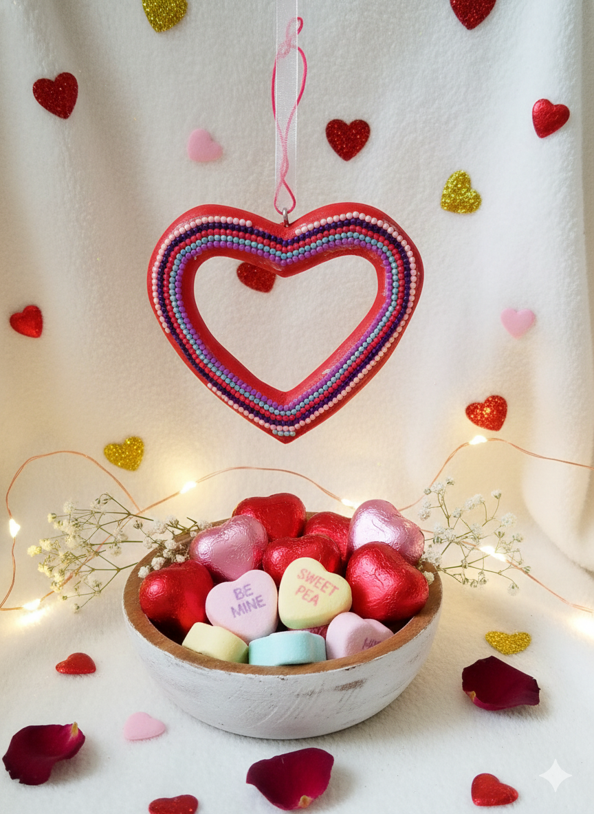 Large Red Hart Ornaments