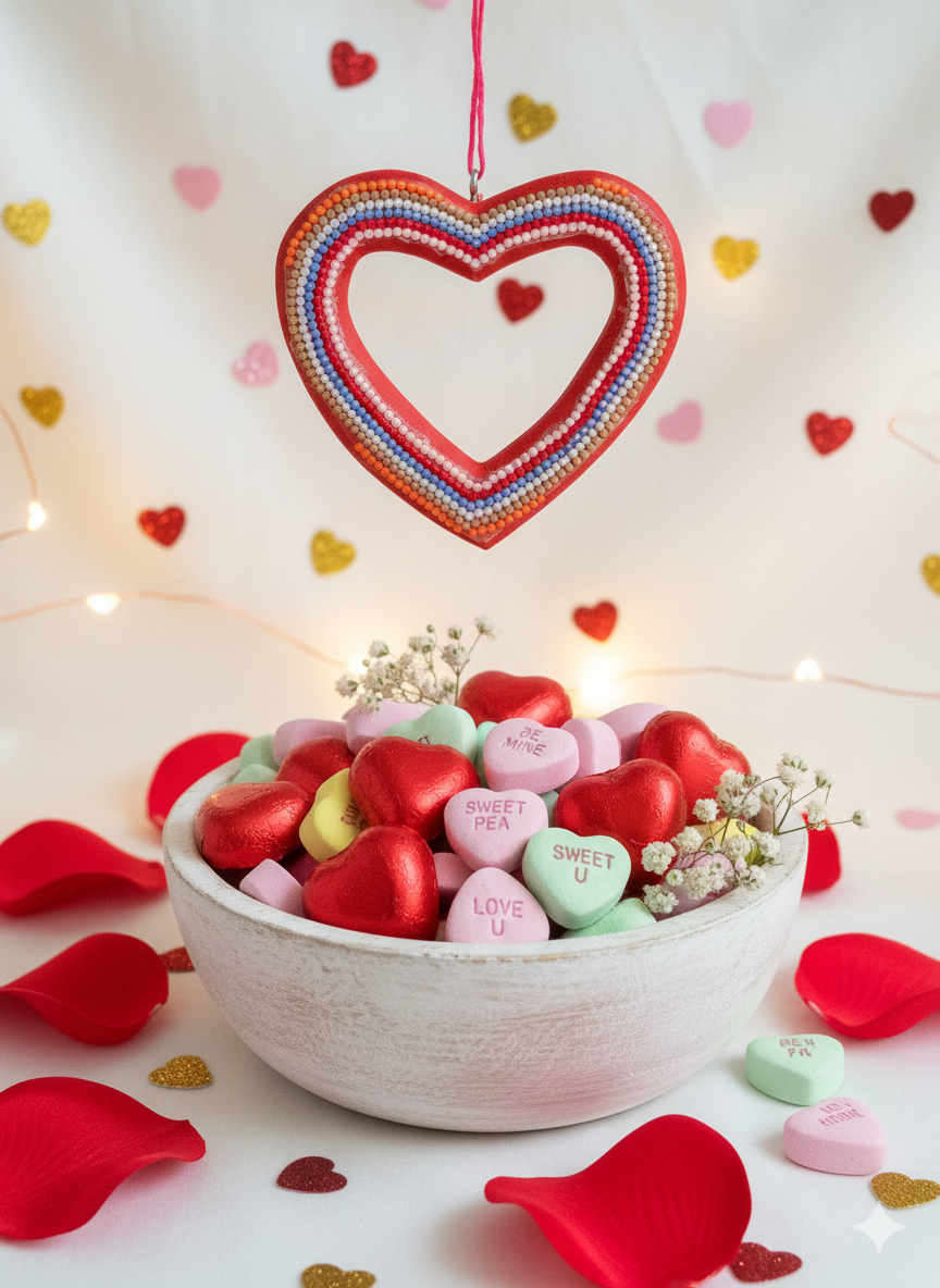 Large Red Hart Ornaments