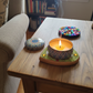 Votive Candle with Heart-shaped Coaster