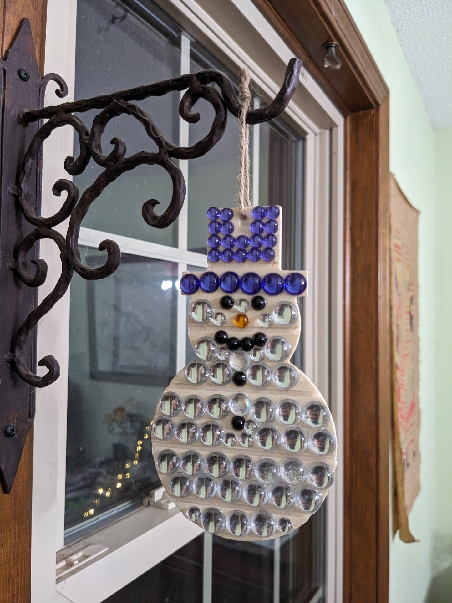 Large Wood Snowman Ornament