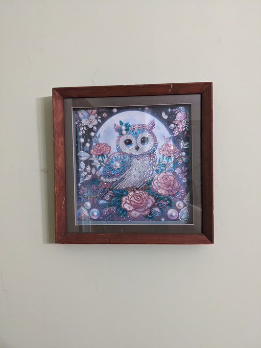 Framed Owl Diamond Painting