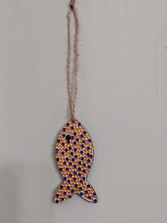 Small Wood Fish Ornament